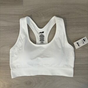 Avia Womens Top White Seamless Racerback Sports Bra Size XL NWT